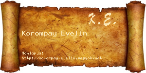 Korompay Evelin névjegykártya