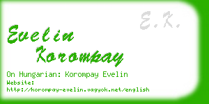 evelin korompay business card